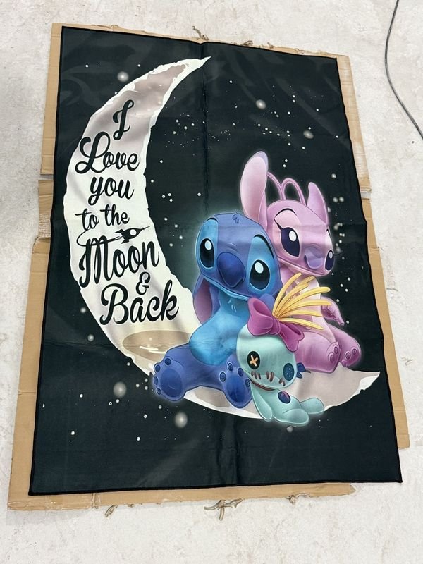 Tapiz Decorativo Lilo & Stitch "I love you to the moon & back"