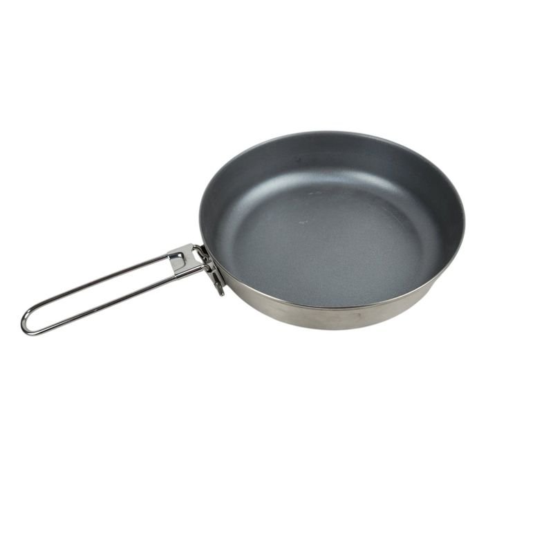 Sartén de Camping Antiadherente 20cm con Mango Plegable