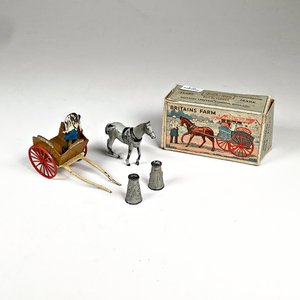 Carro Lechero Britains Farm de Plomo Inglés con Caballo y Tinas - imagen 2