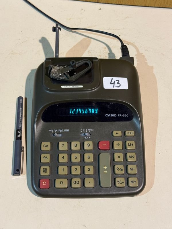 Calculadora Impresora Casio FR-520 con Detalles
