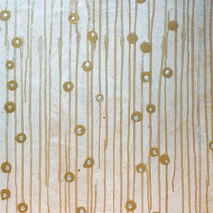 Cuadro al Óleo sobre Tela: Lunares y Líneas Abstractas sobre Fondo Gris - imagen 3