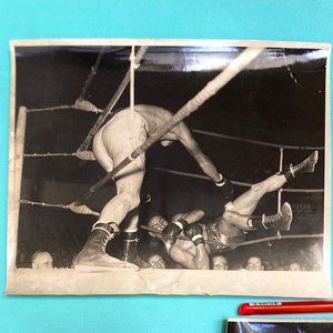 3 Antiguas Fotos de Boxeo en Blanco y Negro, Gran Tamaño - imagen 4