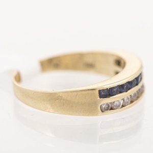 Anillo de Oro 18k con Zafiros y Circonias - imagen 2