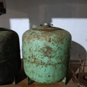 Lote de 2 Antiguas Garrafas de Gas de 3 Kg con Lámpara y Quemador - imagen 3