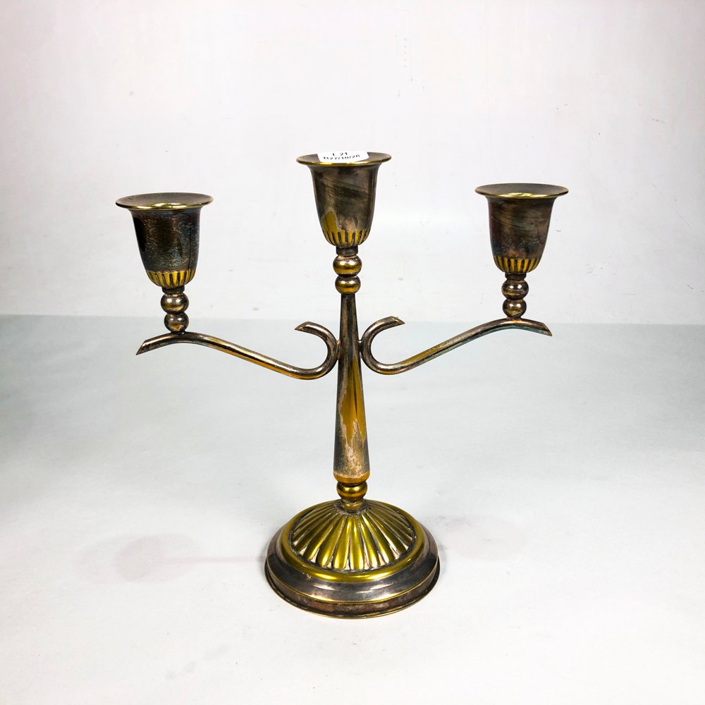 Candelabro de Bronce para Tres Velas