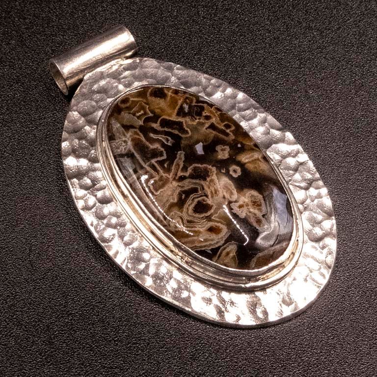 Colgante Plata 950 con Ágata Turca - 27.69gr