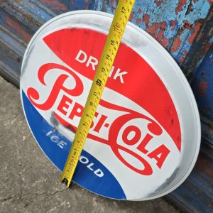 Chapa Vintage Circular Pepsi-Cola "Drink Pepsi-Cola Ice Cold" - imagen 3