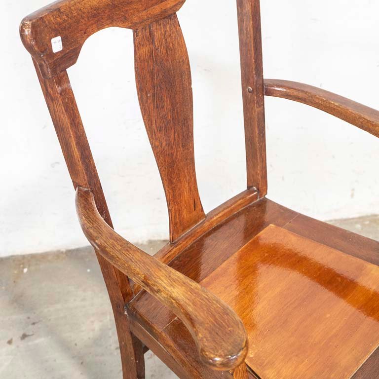Sillón antiguo de oficina en roble - imagen 3