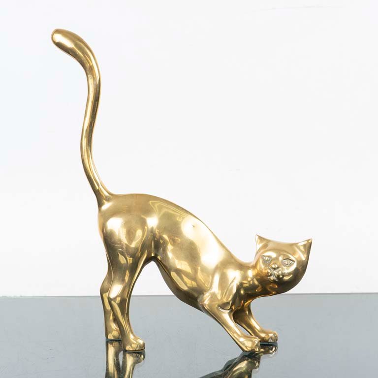 Escultura de gato de bronce de gran tamaño - imagen 1