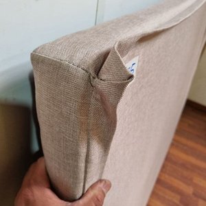 Respaldo de Cama Tapizado Beige 160x7x130 cm - imagen 2