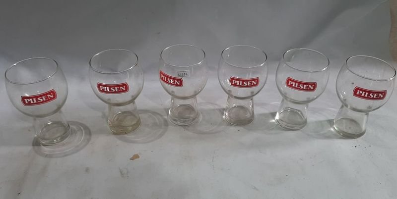 6 Copas de Vidrio Pilsen