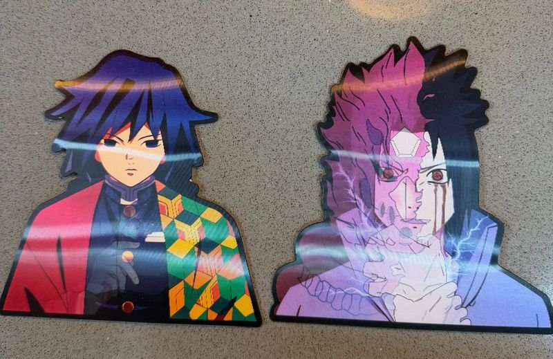Stickers de Personajes de Anime: Giyu Tomioka y Sasuke Uchiha