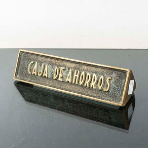 Lote siguiente: Cartel de Bronce "Caja de Ahorros" - Vintage