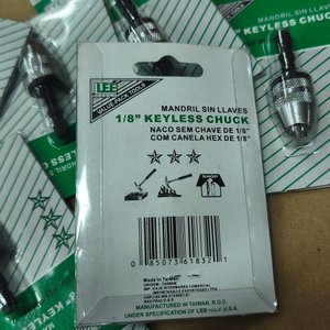 Lote de 6 Mandriles Sin Llave Lee TKLC-18 con Adaptador Hexagonal - imagen 2