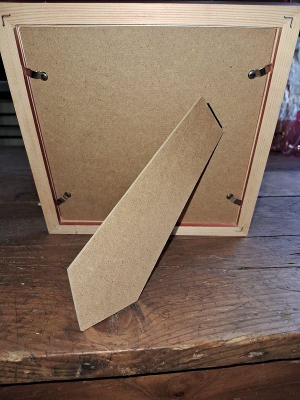 Cuadro decorativo chino con marco rojo y papel cortado - imagen 5