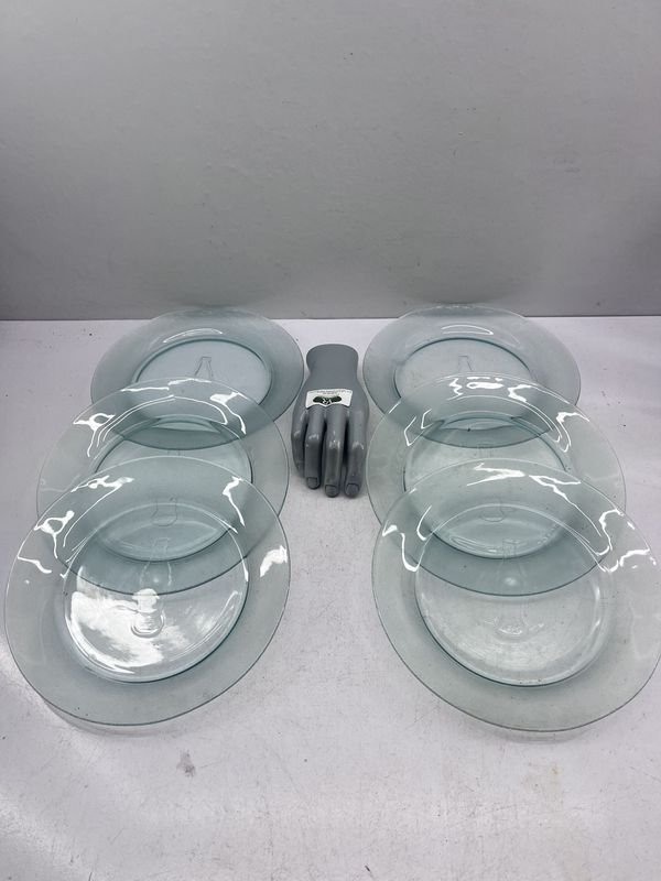 Juego de 6 Platos Llanos de Vidrio con Publicidad Coca-Cola - imagen 1