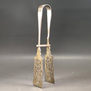 Antigua Pinza para Pan Calada en Plata con Múltiples Cuños - imagen 7