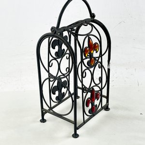 Botellero de Hierro con Adornos Fleur-de-lis - imagen 2