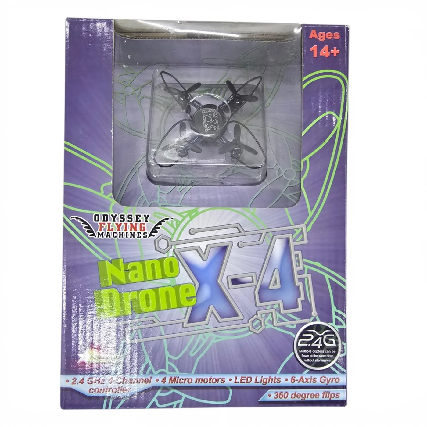 Mini Dron Odyssey Flying Machines Nano X-4 Nuevo en Caja