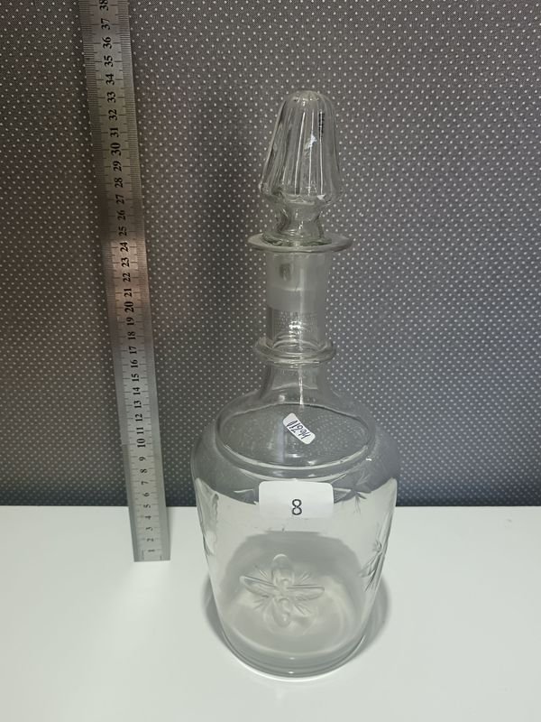 Botella de cristal antigua para decoración - imagen 1