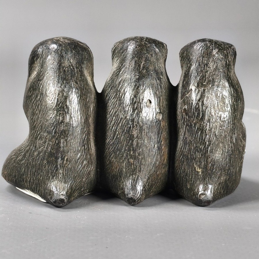 Figura de los Tres Monos Sabios en Bronce - imagen 5