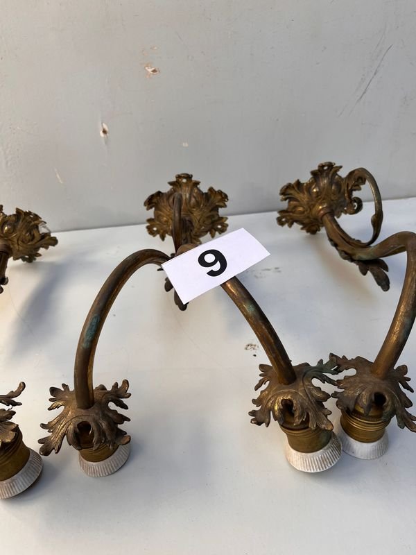 Bronce Apliques con Decoración de Hojas - imagen 3