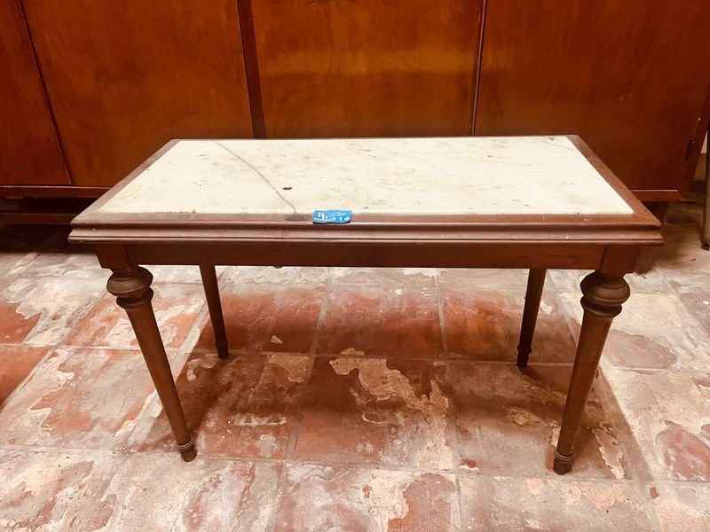 MESA RATONA MADERA CON MARMOL