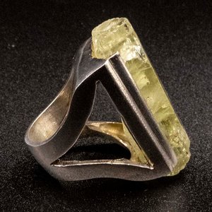 Anillo de Plata 950 con Piedra Natural Verde - imagen 2