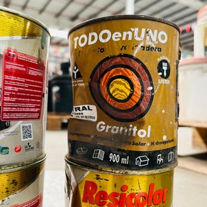 Lote de 4 Latas de Pintura Resicolor Pisos y Todoenuno Granitol - imagen 3