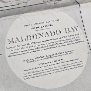 Antiguos Mapas Náuticos: Bahía de Montevideo y Maldonado (1883, 1895) - imagen 3
