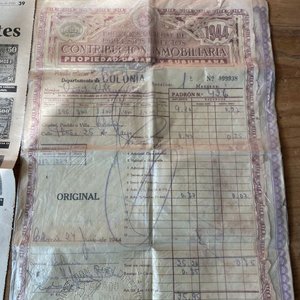 Lote de Billetes Antiguos Uruguayos y Documento Histórico - imagen 6