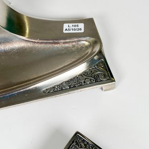 Juego de escritorio metal Wmf art deco, tintero, secante ,despojador y abrecartas - imagen 5