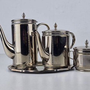 Juego de Té y Café Alemán WMF Plateado con Bandeja - imagen 2