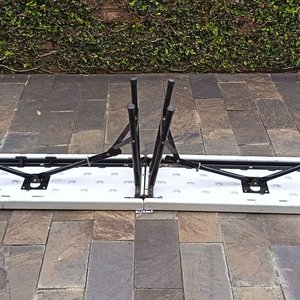 Banco Plegable Tipo Valija Exterior 184 cm Blanco - imagen 4