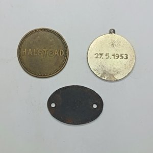 Piezas: Medalla Telefunken Esmaltada, Chapita Numérica y Ficha Grande - imagen 3
