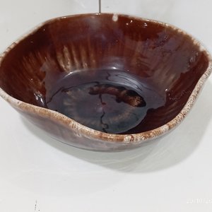 Juego de Té Amarillo y Ensaladera Marrón de Cerámica - imagen 6