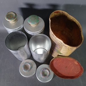 Lote de 8 latas y potes de metal: latas de té y potes de aluminio con tapa - imagen 7
