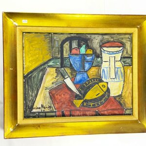 Cuadro al óleo sobre tela firmado por Ribeiro, 63x48 cm - imagen 1