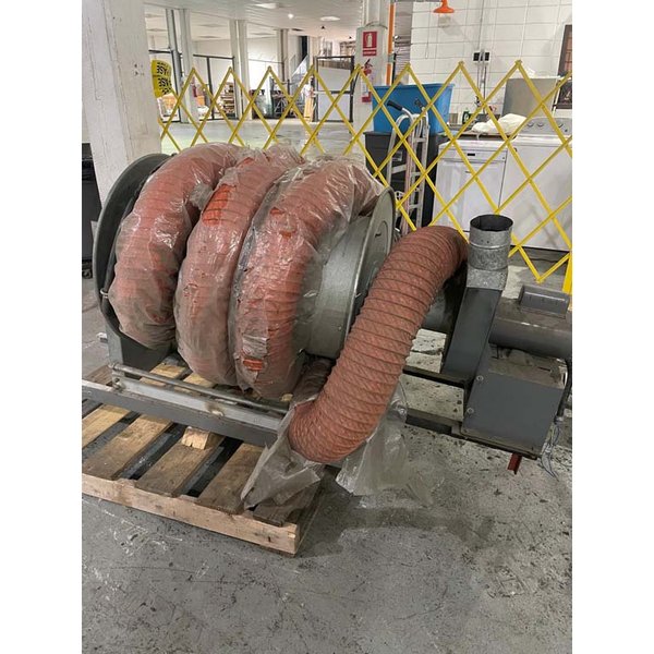 Ventilador Industrial con Mangueras Flexibles Naranja