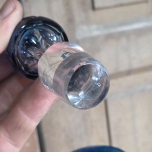 Botellón de Cristal Fino Europeo Tallado Azul y Transparente 44 cm - imagen 4