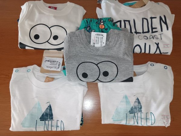 Conjunto de shorts para bebé con musculosas y manga corta - imagen 3