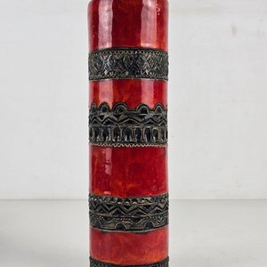 Florero Artesanal de Cerámica Firmado y Fechado 1980 - imagen 2