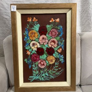 Cuadro de Flores con Marco de Madera (62x87 cm) - imagen 1