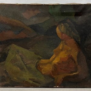 Óleo "Sin Título" de Miguel Ángel Pareja - 33 x 41 cm - imagen 2