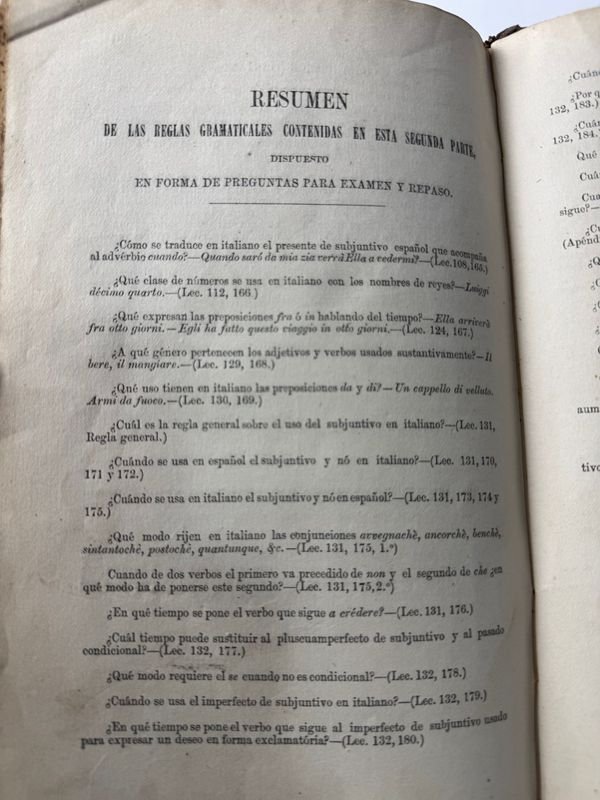 Libro de Gramática Italiana del Siglo XIX - imagen 6