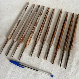 Lote de 10 Limas Metálicas Oxidadas - imagen 3