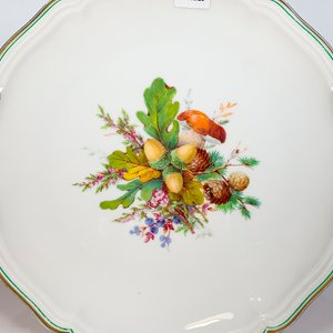 Plato de Porcelana Rosenthal "Chippendale" con Decoración de Frutos y Asas - imagen 2