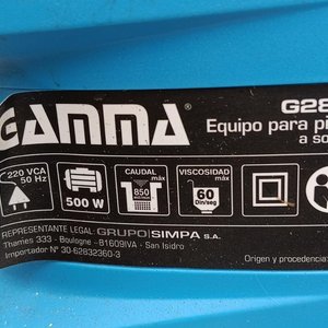 Máquina de Pintar Eléctrica Gamma G2821 con Manguera y Máscara - imagen 4