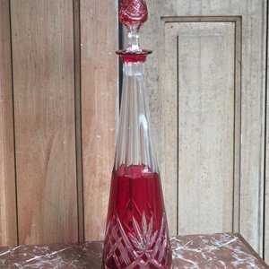 Lote anterior: Botella de Cristal Tallado Rubí Baccarat con Tapón Original