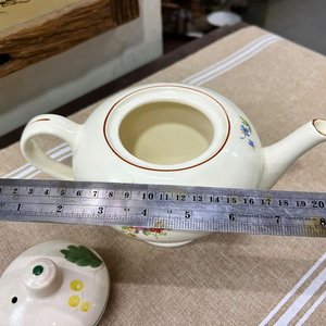 Tetera Inglesa Antigua T.G. Green Granville Ware con Flores Policromas - imagen 9